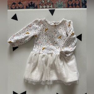 Carter’s|Baby girl cute dress in sweater material,unicorn print with tulle skirt
